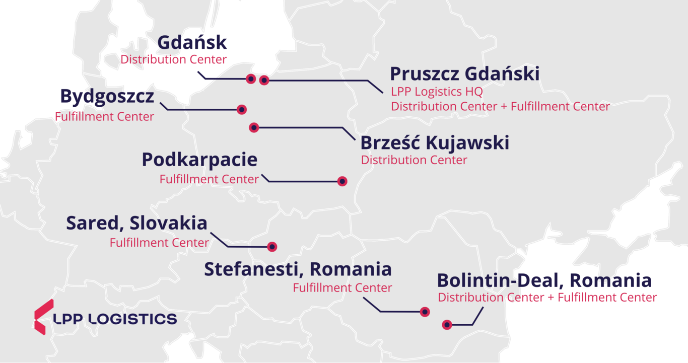 Mapa obiektów LPP